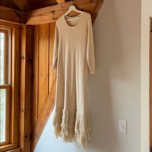 Ulla Johnson sweater dress with fringe